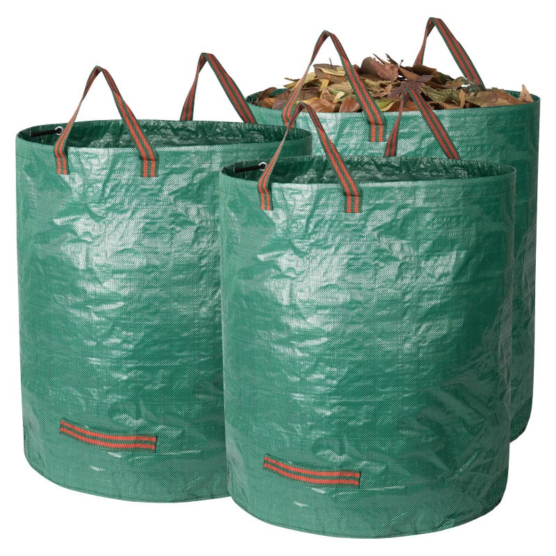 GreatBuddy 72 Gallon Reusable Yard Waste Bag  Heavy Duty  Upright Lawn Bags with 4 Reinforced Handles for Garden Leaves and Waste Collection  Lightweight and Portable (3 Pack) - Image 1